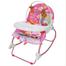 Baby Rocker Portable Rocking Chair 2 in 1 Musical Infant to Toddler Rocker Dining Chair - 8169 (Pink) image