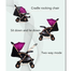 Baby Stroller C3 Pram for Your Baby with Rocking Mood and Adjustable Handle Bar Best Premium Quality Prams Trolly- Magenta image