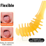 Baby Toothbrush Baby Tongue Cleaner for 0-18 Months 3 Pcs Set Dark Burnt image