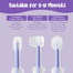 Baby Toothbrush Baby Tongue Cleaner for 0-18 Months 3 Pcs Set Purple image