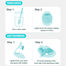 Baby Toothbrush Baby Tongue Cleaner for 0-18 Months 3 Pcs Set Olive image