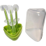 Baby Toothbrush Baby Tongue Cleaner for 0-18 Months 3 Pcs Set Olive image