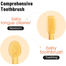 Baby Toothbrush Baby Tongue Cleaner for 0-18 Months 3 Pcs Set Dark Burnt image
