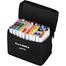 Baile Art Marker Pen Flat/Thick Tip 60 Colours Box for Artists image