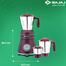 Bajaj Mixer Grinder with Anti-Bacterial Coating and Nutri-Pro Feature - 3 Jars - Crimson Red - 800W - Ivora 800W image