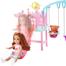 Barbie Club Chelsea Doll and Swing Set Playset with 2 Swings and Slide Plus Teddy Bear Figure Gift for Kids image