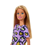 Barbie Doll Blonde Hair Fashionista Wearing Dress with Pink Hearts and shoes image