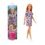 Barbie Doll Blonde Hair Fashionista Wearing Dress with Pink Hearts and shoes image