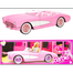Barbie HPK02 The Movie Pink Corvette Convertible Barbie The Movie Car, Vintage-Inspired Pink image
