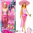 Barbie HPL73 Blonde Doll With Swimsuit And Beach-themed Accessories BARBIE - HPL73 Blonde Doll with Pink and White Swimsuit, Sun Hat, Carry Bag and Beach Accessories, image
