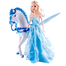 Barbie Princess Doll with Horse Carriage Beautiful Music and Light Nice gift For Kids Girls image