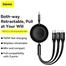 Baseus 66W Retractable 3-in-1 Fast Charging Data Cable USB to M plus L plus C 3.5A image