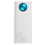 Baseus Amblight Digital Display Fast Charge Power Bank 30000mAh Overseas Edition (PPLG000102)-White image