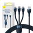 Baseus Cable Flash Series Ⅱ One-for-three Fast Charging Data Three in One Cable USB to M L C 100W 1.2m Blue CASS030003 image