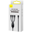 Baseus Flash 3 In 1 Cable 100W 1.5m Black image