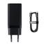 Baseus GaN3 Pro Fast Charger 2C U 65W EU Black(Include：Baseus Xiaobai series fast charging) Cable Type-C to Type-C 100W 20V/5A (CCGP050101) 1m-Black image