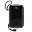 Baseus Q pow Digital Display 3A Power Bank 10000mAh With Type-C Cable (PPQD-A01)-Black image