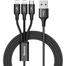Baseus Rapid Series 3-in-1 Cable Micro Dual Lightning 3A 1.2M image