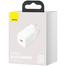 Baseus Super Si Quick Charger 1C 25W EU Sets White（With Mini White Cable Type-C to Type-C 3A 1m White） image