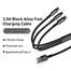 Baseus Tungsten Gold One-for-three Fast Charging Data Cable USB to M L C 3.5A 1.5m (CAMLTWJ-01)-Black image