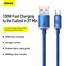 Baseus USB to Type-C 100W Crystal Shine Series Fast Charging Data Cable 1.2m Blue image
