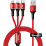 Baseus halo data 3-in-1 cable USB For M L T 3.5A 1.2m image