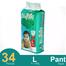 Bashundhara Pant System Baby Diaper (L Size) (9-14 kg) (34 pcs) image
