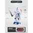 Battery Operated Electric Light Sword Shield Walking Sounding Robot Toy for Children image