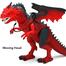 Battery Operated Walking Fire Dragon Toy with Shaking Head, Light Up Eyes and Sounds image