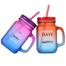 Beautiful Multi Color Mason Drinking Jar for Daily use With Portable Straw image