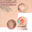 Beauty Glazed 6-Color Concealer For Spotless, Brightened Skin - Decrease Tear Gaps, Dark Circles and Even Skin Tone-402 image