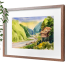 Beauty of Bandarban Watercolor Riverscape - (18x15)inches image