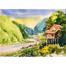 Beauty of Bandarban Watercolor Riverscape - (18x15)inches image