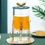 Beverage Dispenser Glass Jar Self-Service Beverage Bucket Sun Tea jar with Spigot Glass Beverage Dispenser Cold Brew Coffee Maker Juice Dispenser image