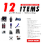 Bike Essential Pack With Must Have Items For Biker 12 Items Random Color Selection image