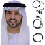 Black Color Arab Muslim Wear Arabian Imam Head Band Belt For Men image
