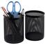 Black Metal Mesh Round Pen Organizer for Office Desk image