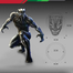 Black Panther 3d Adhesive Motorcycle Car Engine Ignition Start Stop Key Cover Carbon Fiber Anti Scratch 1 Piece image