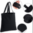 Black Tote Bag With Inner Pocket And Zipper (BPF-092) image