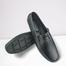 Black premium leather loafer for men image