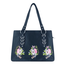 Blue Flower Embroidered Handbag For Women (BOBO-01) image