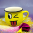 Break Resistant Emoji Mug -Yellow Color - Coffee Mug image