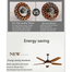 Breezelux 52 Inch Modern Decorative Silent ABS Blade Underlight With Remote Ceiling Fan (Wood Grain) image