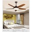 Breezelux 52 Inch Modern Decorative Silent ABS Blade Underlight With Remote Ceiling Fan (Wood Grain) image