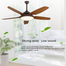 Breezelux 52 Inch Modern Decorative Silent ABS Blade Underlight With Remote Ceiling Fan (Wood Grain) image