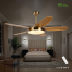 Breezelux 52 Inch Modern Decorative Silent ABS Blade Underlight With Remote Ceiling Fan (Wood Grain) image