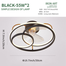 Breezelux Alpha 20 Inch Modern Luxury Decorative Silent Underlight Remote Ceiling Mount Fan (White-Black) image