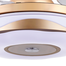 Breezelux Alpha 48 Inch Modern Crystal Retractable Luxury Decorative Silent Underlight Invisible Blade Chandelier With Remote Ceiling Fan ( Golden ) image