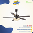 Breezelux Alpha 52 Inch Artistically Crafted Traditional Design Under Light Remote Ceiling Fan (Chrome) image