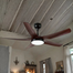 Breezelux Alpha 54 Inch Modern Decorative Silent ABS Blade Underlight With Remote Ceiling Fan (Dark Wood) image